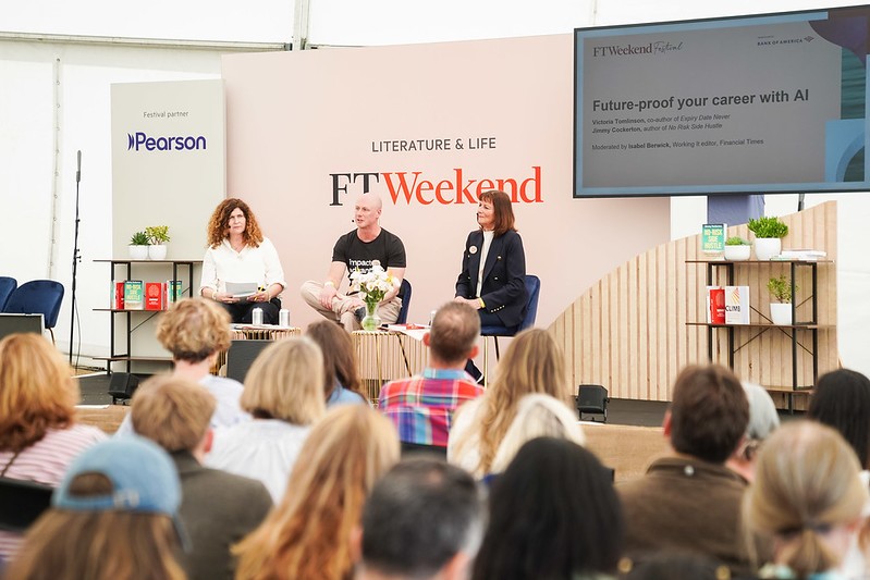 Victoria Tomlinson on the FT Weekend Festival panel, Future-proof your career with AI
